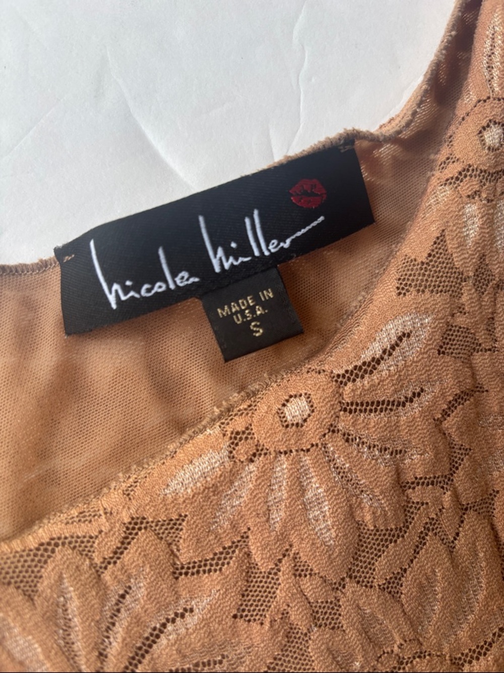 Vintage 90’s Nicole Miller Lace Corset Tank Top Brown Iconic Baddie Y2K Bustier - Picture 17 of 17